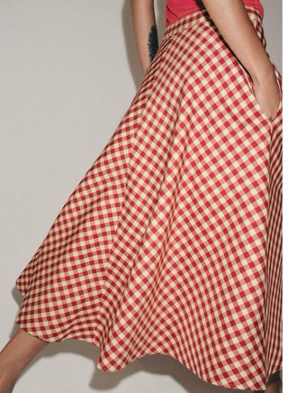 Falda capa cuadros Zara