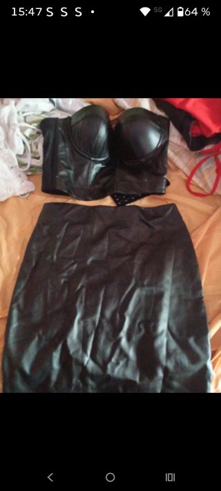 Conjunto fiesta cuero negro