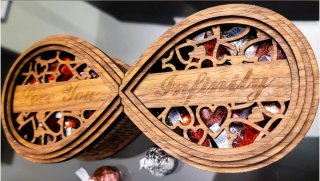 Caja Infinito de Madera Personalizada - Regalo