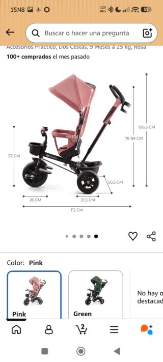Triciclo Kinderkraft Aveo Plegable