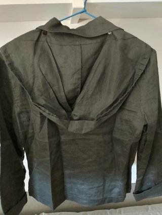 Chaqueta de lino con capucha