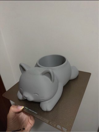 Macetero Gatito Gris XL
