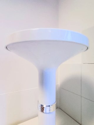 Taburete auxiliar blanco Space Age Vintage
