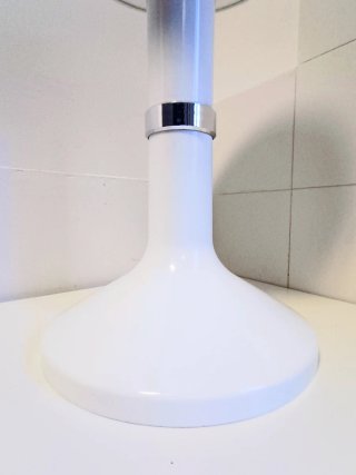 Taburete auxiliar blanco Space Age Vintage