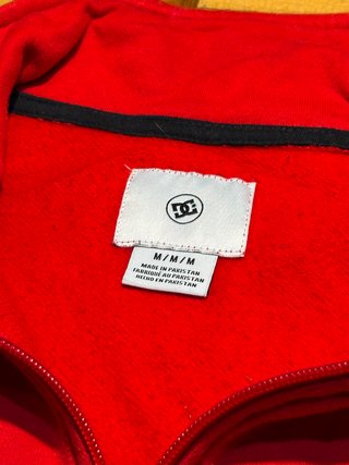 Sudadera DC Shoes Media Cremallera M Roja/Negra