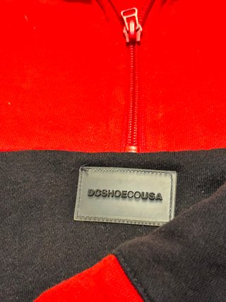 Sudadera DC Shoes Media Cremallera M Roja/Negra