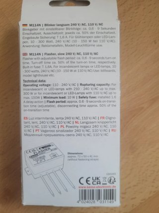 Módulo Kemo M114N Flasher Slow 240V/110V