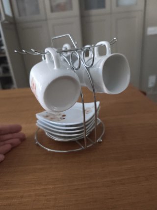 Juego de café con soporte
