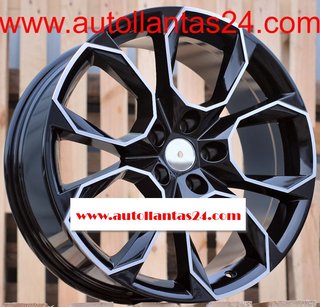 8814 JUEGO DE 4 LLANTAS SKODA BLACK METAL r025024