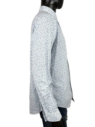 Hugo Boss Orange Camicia Uomo L Bianca Floreale