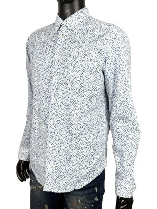 Hugo Boss Orange Camicia Uomo L Bianca Floreale