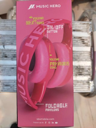 Cuffie Bazzzy Music Hero Rosa
