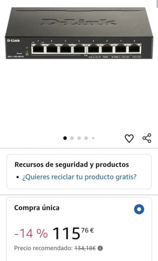 Switch D-Link DGS-1100-08PV2 Smart PoE Gigabit