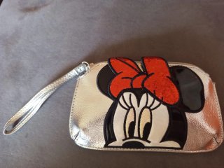Mochila Cartera Minnie Mouse Plata
