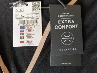 Blusa Cortefiel Negra XL Extra Confort A ESTRENAR