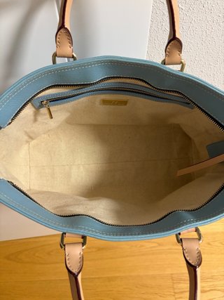 Bolso de piel azul Purificación García