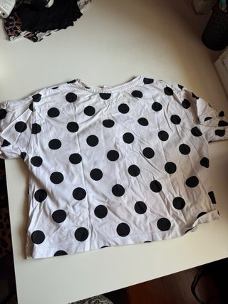 Camiseta Minnie Mouse lunares reversible