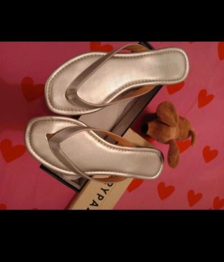 Chanclas Marypaz plateadas talla 40
