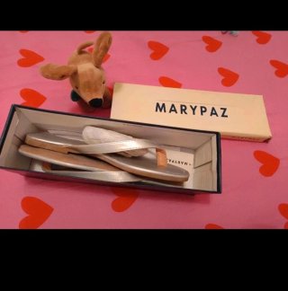 Chanclas Marypaz plateadas talla 40