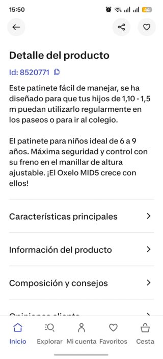 Patinete Oxelo infantil azul