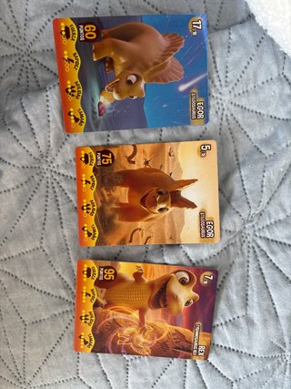 Lote 3 Cartas Dinosaurios