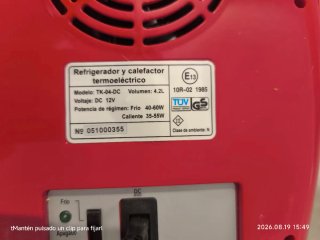Mini Nevera SOVO 4.2L Frío/Calor (12V Coche)