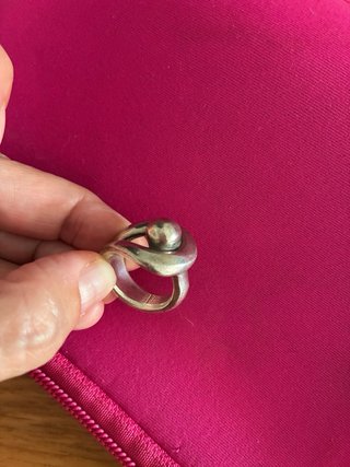 Anillo Uno de 50 Talla 18 Plateado