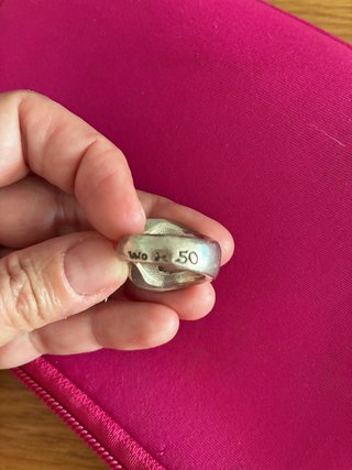 Anillo Uno de 50 Talla 18 Plateado