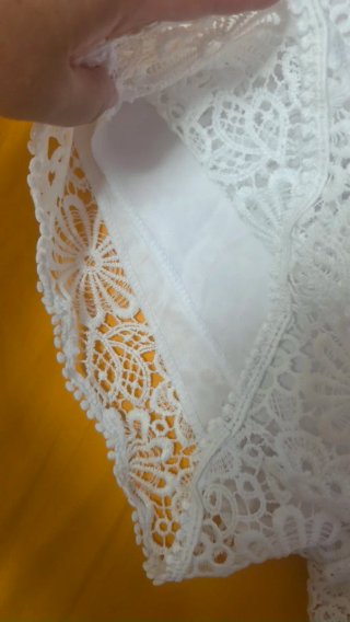 Copricostume bianco pizzo