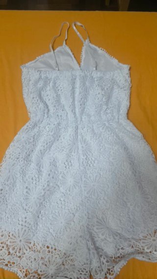 Copricostume bianco pizzo