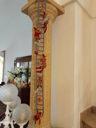 Scaletta Decorativa Natale con Renna