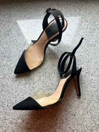 Sandalias Stradivarius Talla 35 Negras Transparent