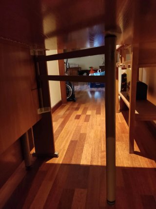 Mesa de madera con 2 alas plegables