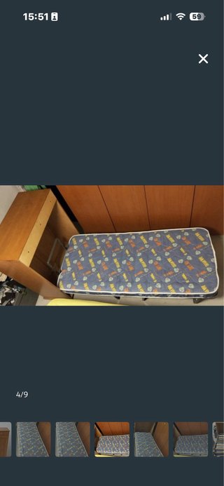 Mueble con 2 cajones y colchón