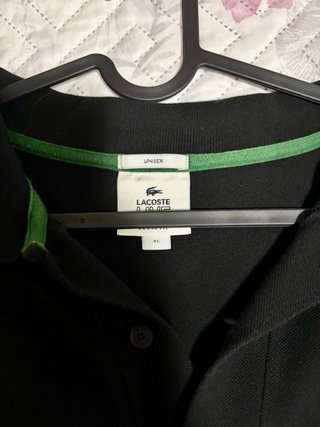 Polo Lacoste Live Negro Talla XL Loose Fit