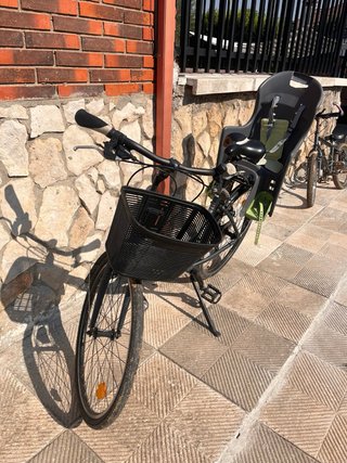 Bicicleta Orbea con silla infantil