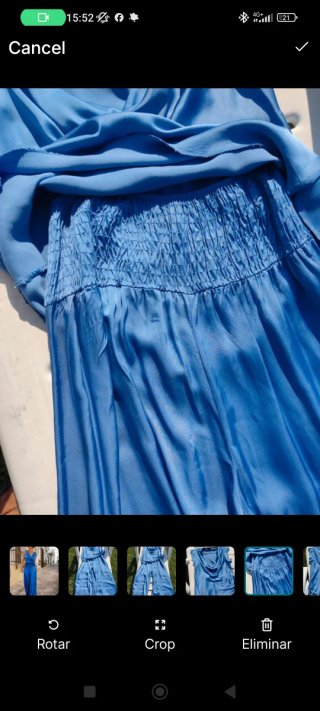 Conjunto azul satinado talla única