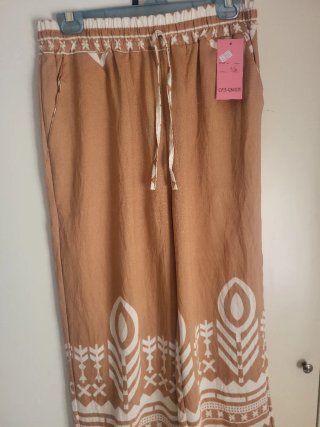Pantalones Boho Étnicos Talla Única