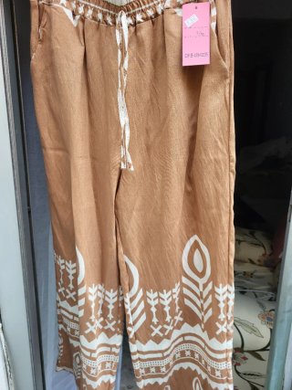 Pantalones Boho Étnicos Talla Única