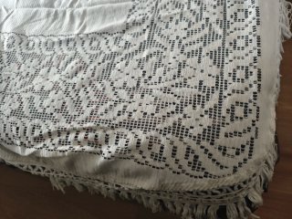 Colcha grande encaje blanco