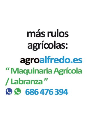 Rulo / Rodillo agrícola 1,80 m x 68 cms diámetro.