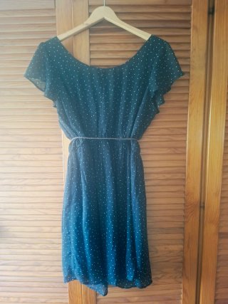 Vestido negro lunares verano talla 44