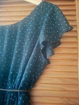 Vestido negro lunares verano talla 44