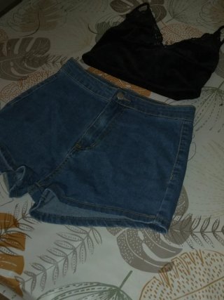 Conjunto mujer negro y azul talla 36