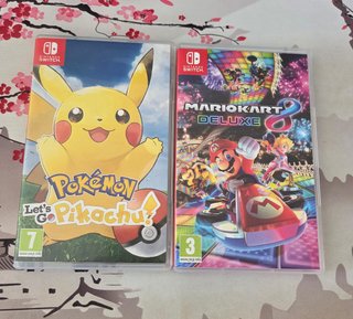 Pokémon Lets go Pikachu y Mario Kart 8 Deluxe