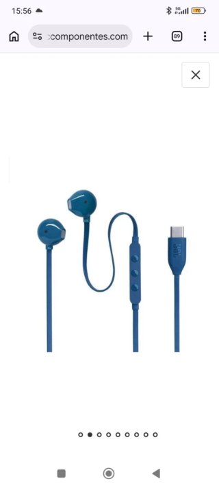 Auriculares JBL Azules Cable Sin Usar