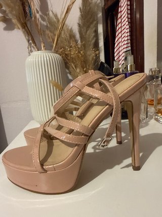 Tacones Beige Plataforma