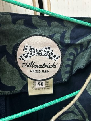 Vestido estampado floral azul y verde