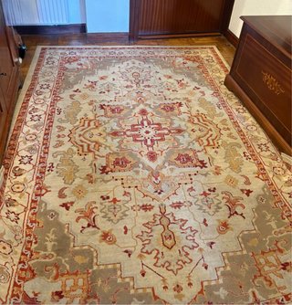 Alfombra Leroy Merlin 1.60x2.30m Beige/Rojo