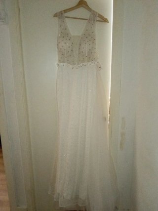 Vestido de Novia Blanco Brillante